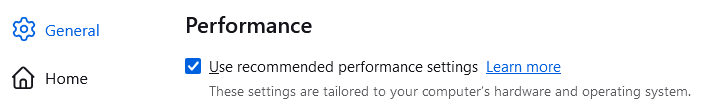 Firefox performance settings