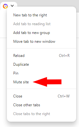 How to Fix No Sound in Google Chrome, Right-click on Tab