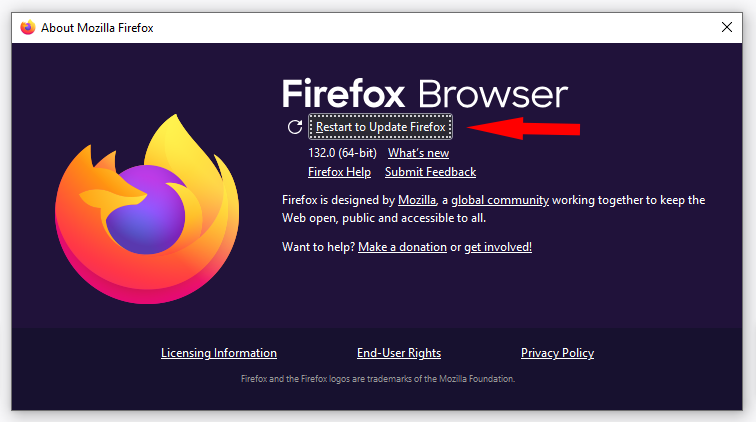 Auto update and restart firefox