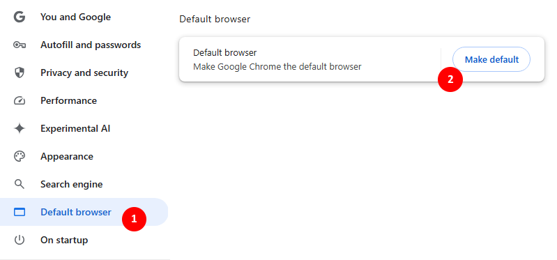 make google chrome default browser on windows