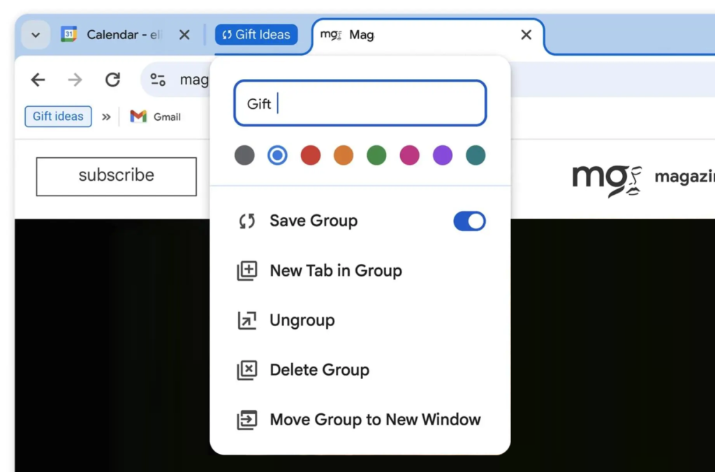 Chrome Tab Groups